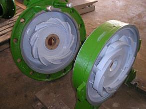 Pumps rebuilt and coated with Belzona 1341