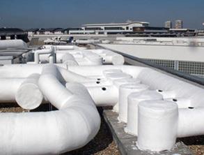 Complex pipework encapsulation for HVAC equipment