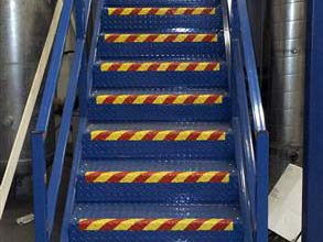 Belzona 4411 (Granogrip) in red and safety yellow highlighting the hazard